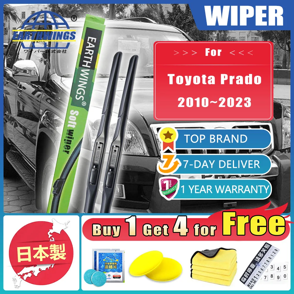 Tergicristallo Anteriore Per Toyota Prado J150 150 2010 ~ 2023 Lexus Gx 400 Accessori Auto Lame Spazzole Decespugliatore Parabrezza Pulito