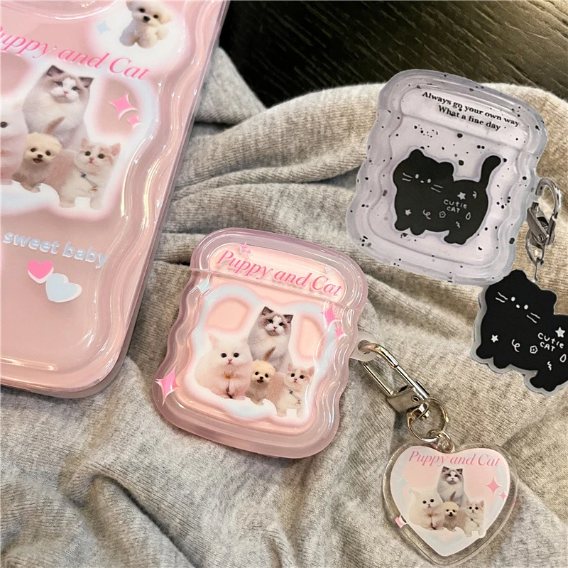 Custodia Ins 3D Cute Cartoon Cat Wase Per Apple Airpods Pro 2Nd Bluetooth Cover Per Cuffie Per Airpods 1 2 3 Custodia Protettiva Portachiavi