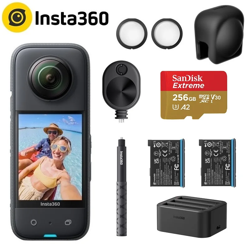 Insta360 X3 Action Camera 5.7K Video 10M Stabilizzazione Flowstate Impermeabile Insta 360 One X 3 Sports Camera
