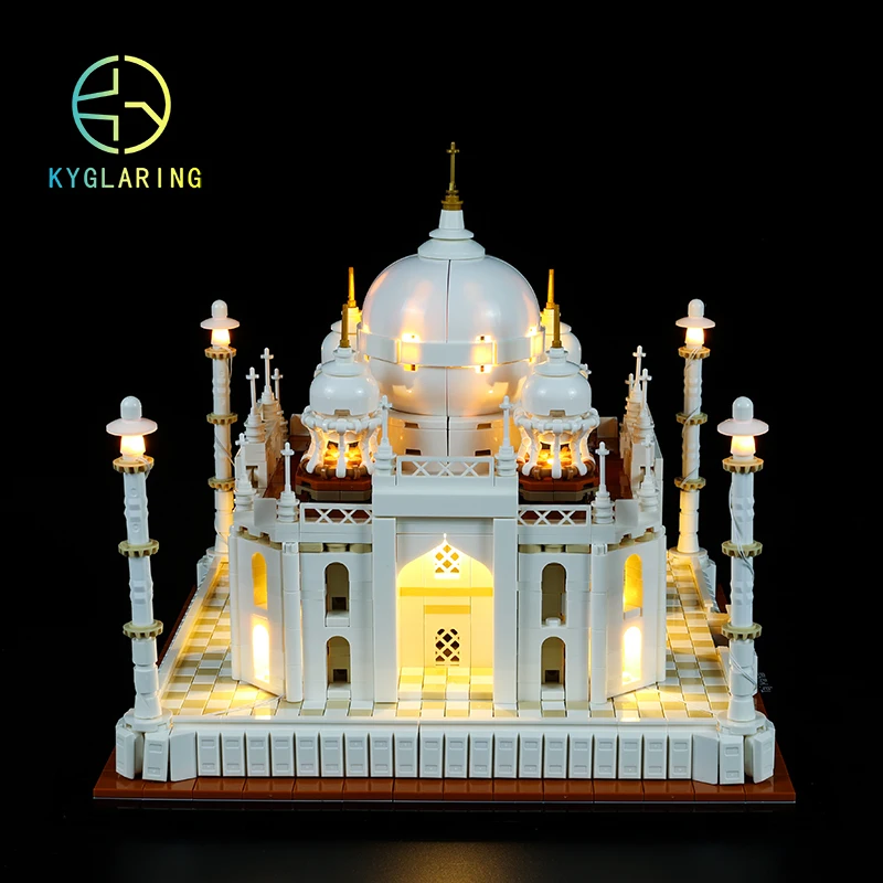 Kyglaring Set Di Illuminazione A Led Giocattoli Fai-Da-Te Per Architettura 21056 Taj Mahal Building Blocks