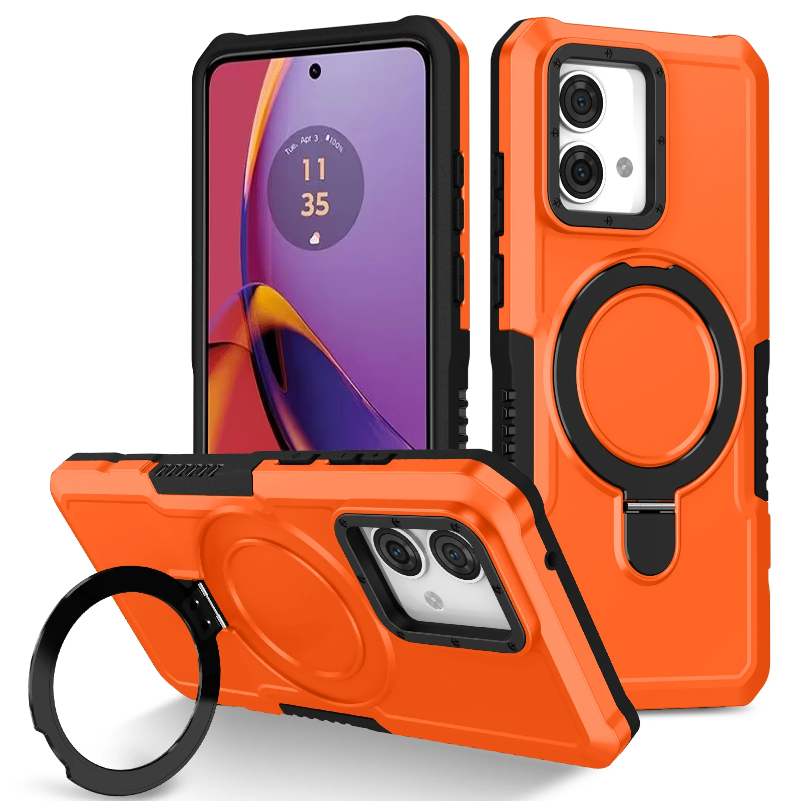 Per Motorola Moto G14 G54 G84 G22 Custodia Antiurto Supporto Per Armatura Custodie Per Paraurti Per Moto E32 E13 E14 Staffa Cover Posteriore