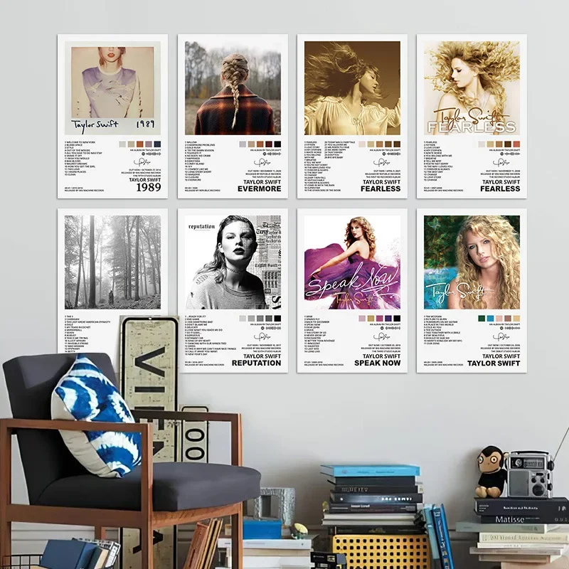 Wall Art Modern Taylors The Swifts Canvas Picture Core Popular Music Album Cover Poster Stampa Home Bedroom Decoration Poster