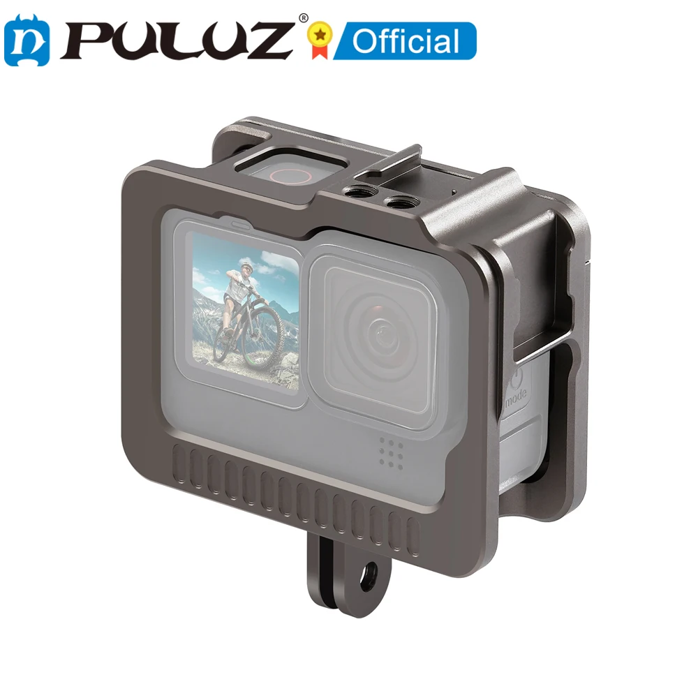 Puluz Frame Expansion Metal Cage Per Gopro Hero11 Black / Hero10 Black / Hero9 Black Sports Action Camera Cover