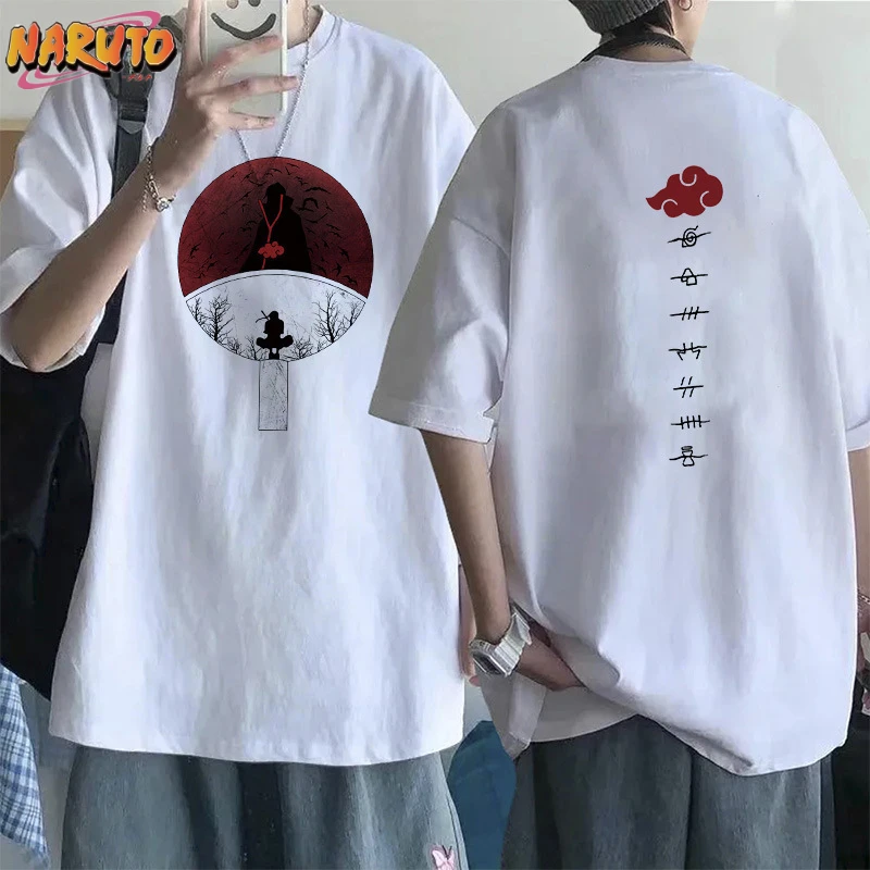 Cartoon Anime Naruto Cotton Tshirt Maglietta Manga Naruto Akatsuki Taglia Tshirt Sleeve Boy Casual Homme Regalo Di Compleanno Di Natale