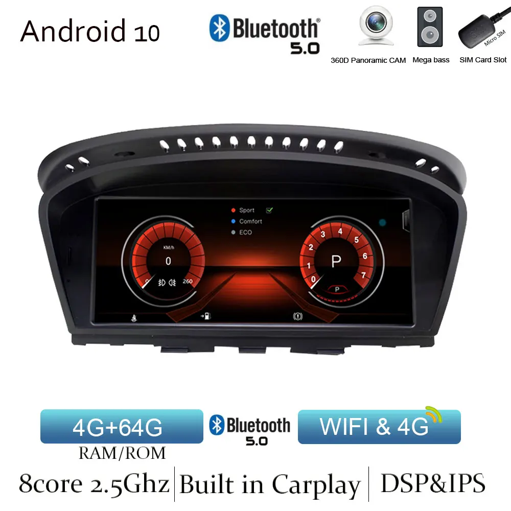 Android 10 Autoradio Stereo Lettore Multimediale Pantalla Navigazione Gps Per Bmw Serie 5 Ccc E60 E61 E63 E64 E90 E91 E92 Cic