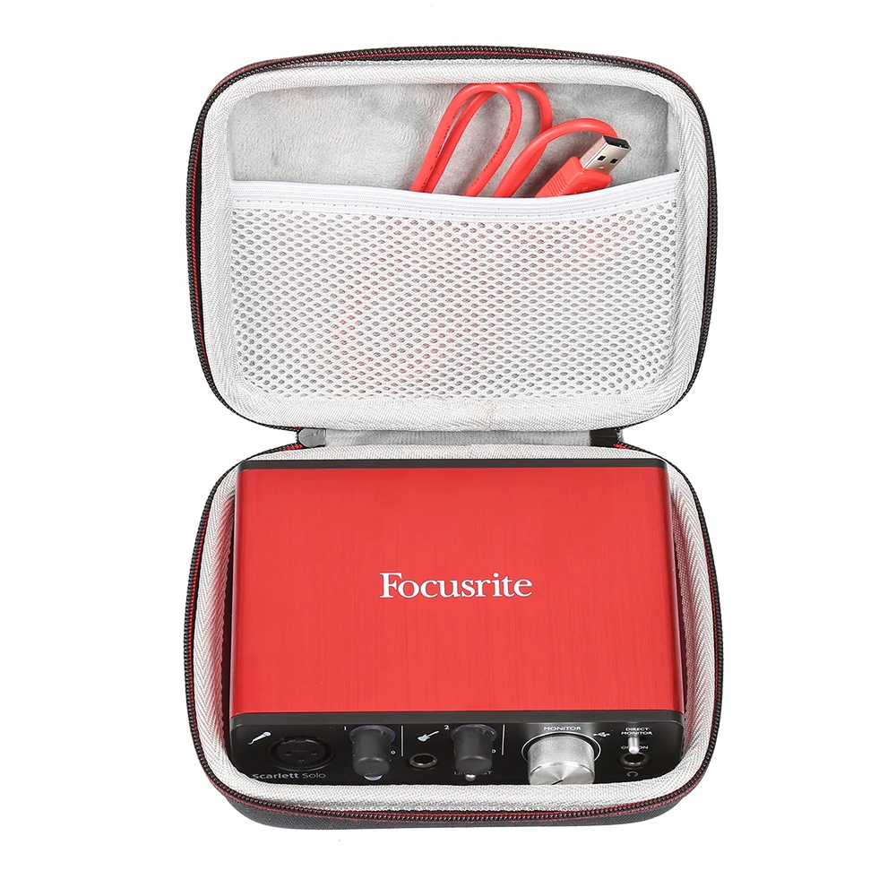 Nuovo Eva Da Viaggio Duro Della Copertura Della Cassa Portatile Per Focusrite Scarlett Solo (2Nd Gen) 2 Ingresso 2 Uscita Di Interfaccia Audio Usb Sch