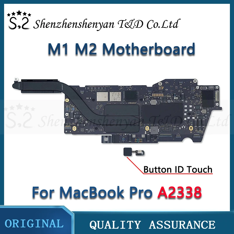 Scheda Madre A2338 Testata Per Apple Macbook Pro Retina 13 "M1 Chip Logic Board 820-02020-11 Con Pulsante A Sfioramento 2020 Anno