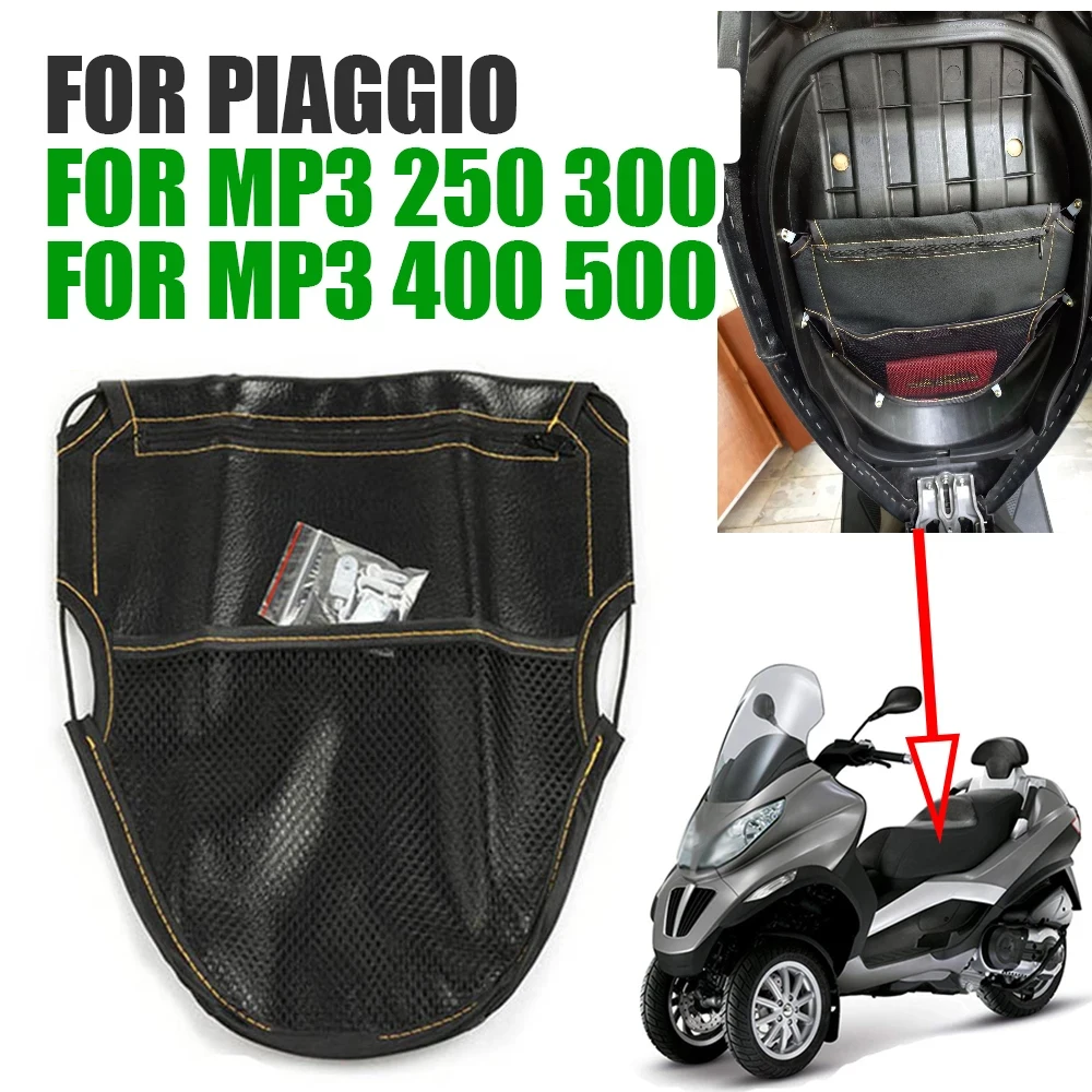 Per Piaggio Mp3 250 Mp3 300 Mp3 400 Mp3 500 Mp3 Accessori Moto Sotto Il Sedile Borsa Portaoggetti Borsa Porta Attrezzi In Pelle Parti Del Sacchetto