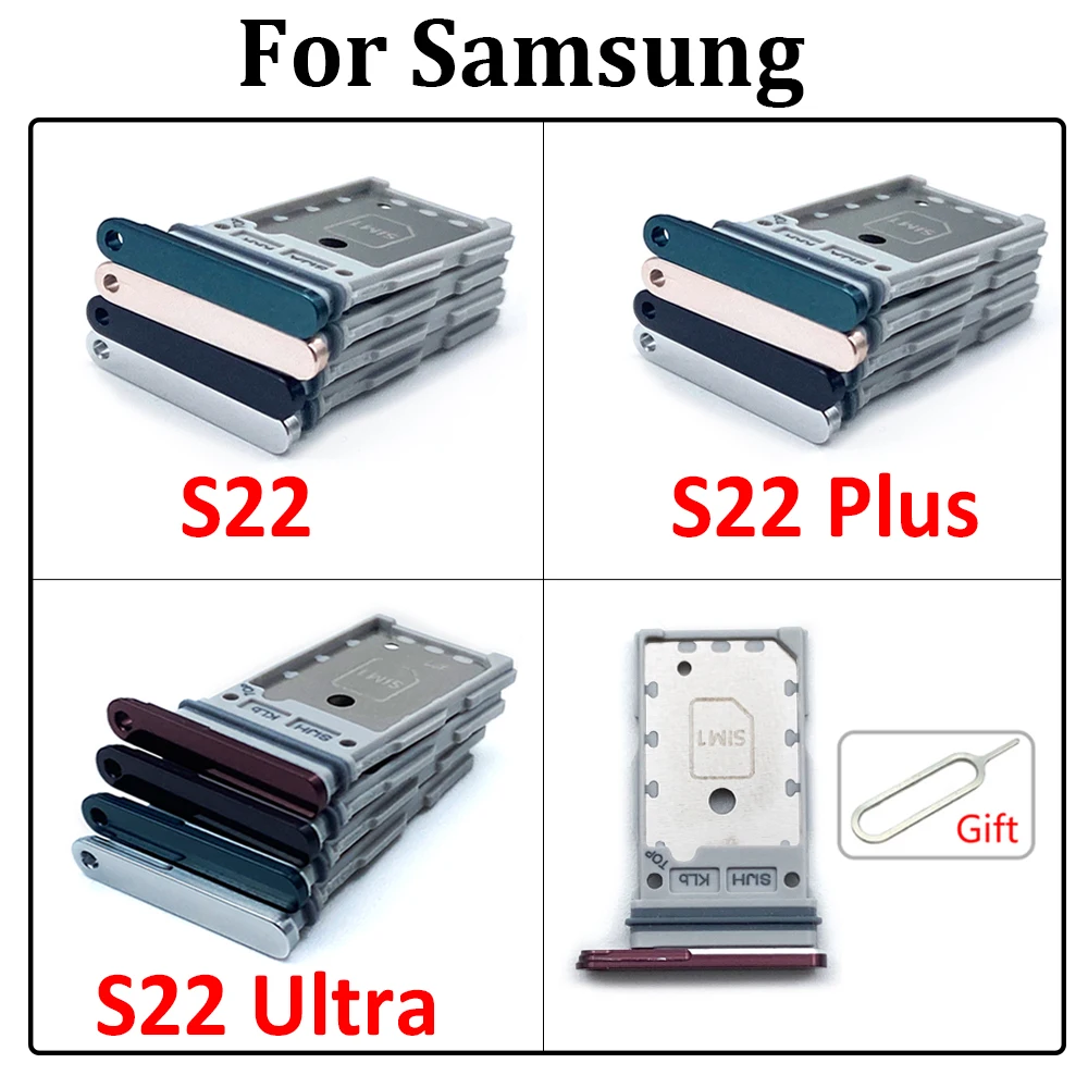 Originale Nuovo Per Samsung S22 / S22 Plus / S22 Ultra Dual Sim Card Vassoio Slot Holder Accessori Adattatore