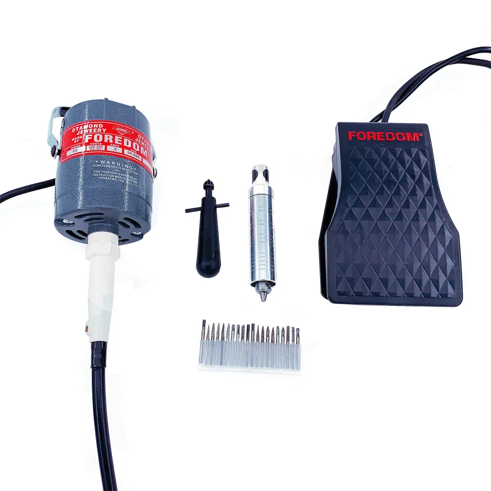 Kit Per La Creazione Di Gioielli A 220V Forabaya Flex Shaft Motor Dremel Lucidatura Motore Strumenti Per Gioielli Attrezzatura