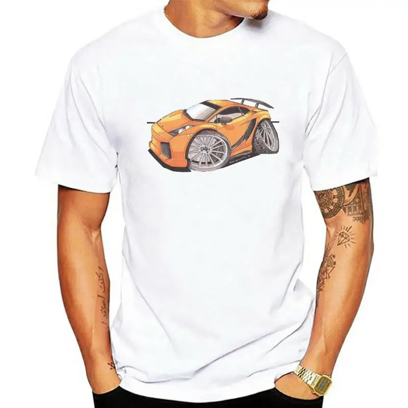 Gallardo Superleggera Maglietta Koolart Anteriore Arancione Per Uomo