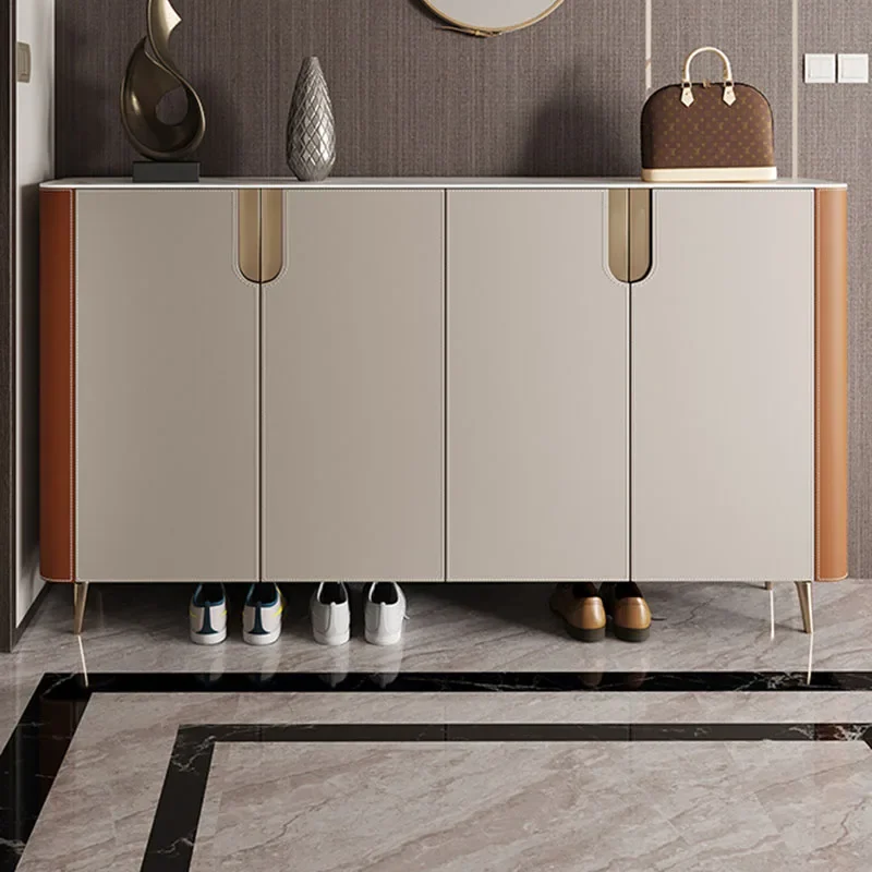 Scarpiera Uomo Verticale Moderna Porta Antipolvere Grandi Scarpiere Lusso Chiuso Schuhe Schrank Ingresso Mobili