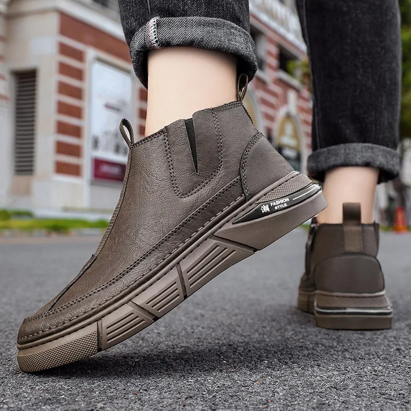 Scarpe Da Tavola Da Uomo Alte Scarpe Da Lavoro Casual In Pelle Da Uomo Chaussures Homme Sapatos Masculinos Zapatos Para Hombres Schuhe Herren