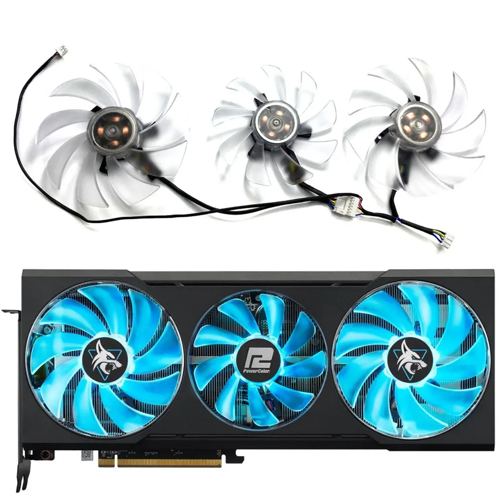 Nuova Ventola Muslimah Hellsound Rx 6700 Xt Gpu, Per Ventola Di Raffreddamento Della Scheda Grafica Di Gioco Powercolor Hellsound Amd Radeon Rx 6700 X