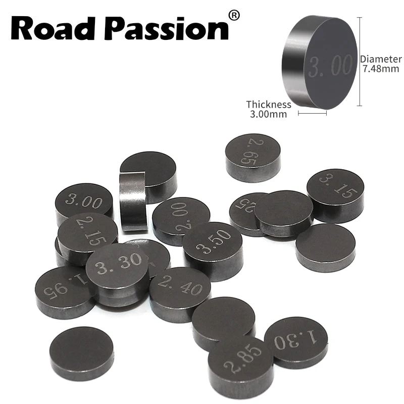 Road Passion 47Pcs Moto 7.48Mm 7.48Mm Diametro Spessori Valvola Per Honda Cbr1100Xx Cbr1100Rr Cb900F Cb600F Cb400F