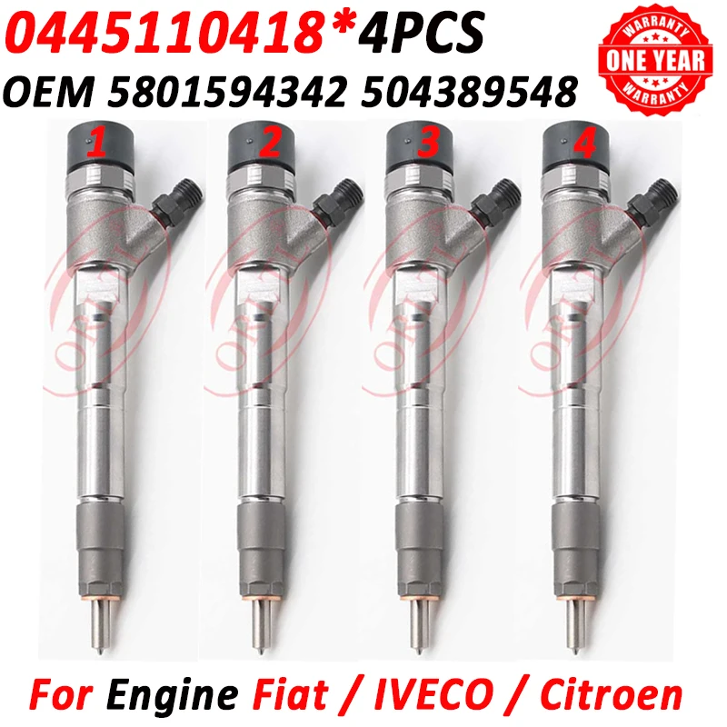 0445110418 Iniettore Common Rail 0 445 110 418 Ugello Diesel 0445 110 418 Per Iveco 5801594342 504389548