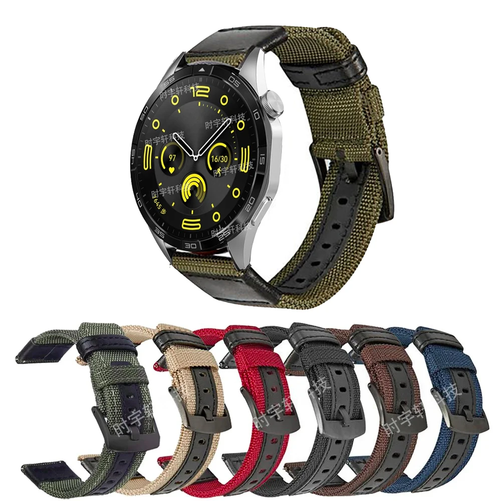 Cinturino In Nylon 22Mm Per Huawei Watch Gt 4 46Mm Bracciale Correa Band Per Huawei Gt 2 Pro/Gt 2E/Gt 3 Se/Gt Runner/Watch 3 4 Cintura Da Uomo