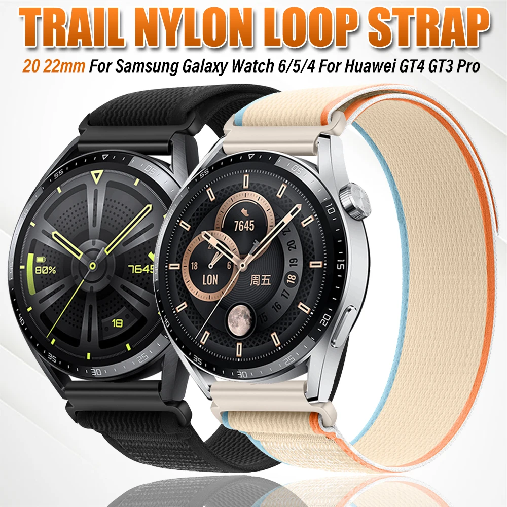 Cinturino In Nylon Per Samsung Galaxy Watch 6/5/4 40 44Mm 47 43Mm 46Mm Bracciale Sportivo Per Huawei Watch Gt3 Pro Gt4 46Mm Trail Strap