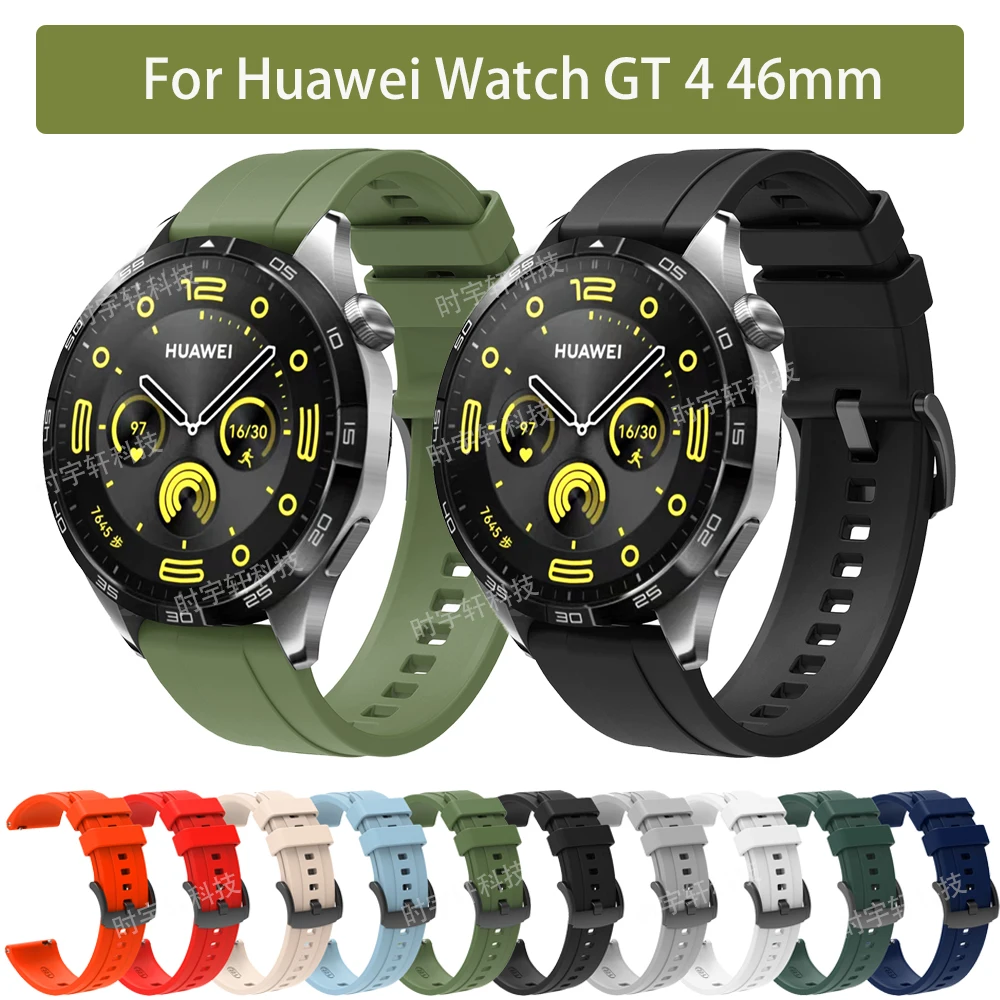 Gt 4 Cinturino Originale Da 22Mm Per Huawei Watch Gt 4 46Mm Bracciale Da Polso In Silicone Per Huawei Gt 3 Pro/Gt 2/Gt Runner 2E/Watch 3 4 Band