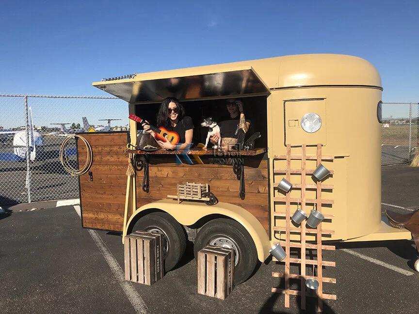 Rimorchio Per Alimenti Rimorchi Per Cavalli Barre Mobili Scatola Per Cavalli Carrelli Per Alimenti Modern Ice Cream Vending Van Horsebox Carrello Vint