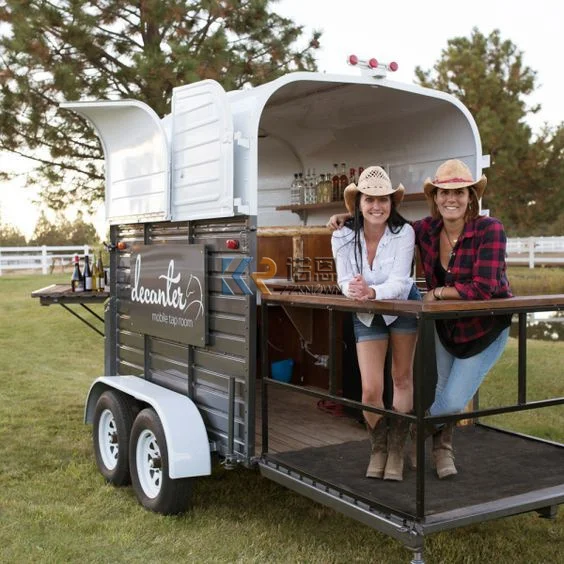Rimorchio Per Alimenti Rimorchi Per Cavalli Barre Mobili Scatola Per Cavalli Carrelli Per Alimenti Modern Ice Cream Vending Van Horsebox Carrello Vint