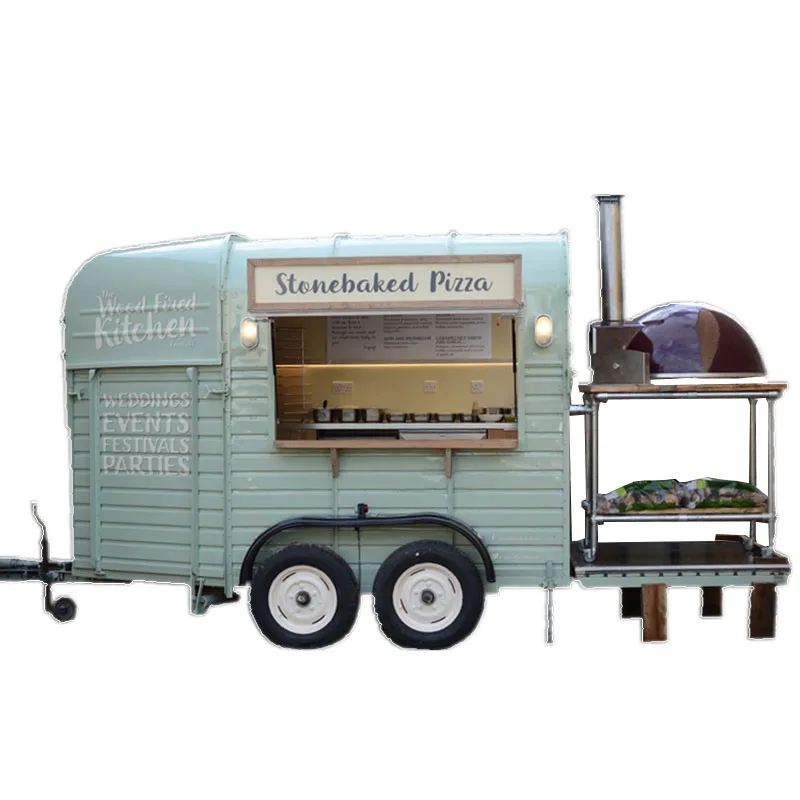 Mobile Bar Gelato Vending Van Horsebox Vintage Horse Box Carrelli Per Alimenti Carrello Chiosco Rimorchio Per Alimenti