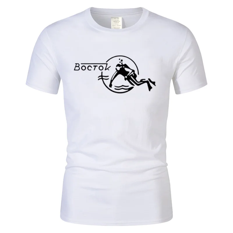 Fashion Cool Men T-Shirt Summer Funny T-Shirts Vostok Scuba Dude Customized Printed Graphic Tee Top