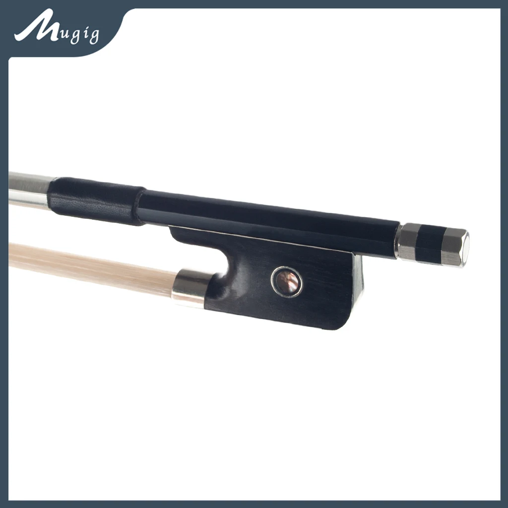 Mugig Advanced 4/4 Black Carbon Fiber Violoncello Bow Black Carbon Bow Ebano Frog Paris Eye Ebano Frog Violoncello Acustico E Violoncello Elettrico