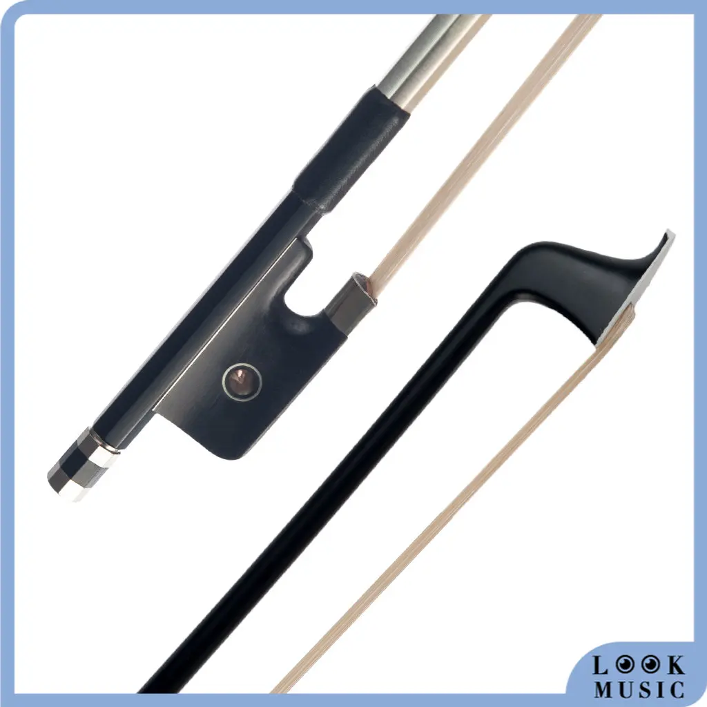 Look Advanced  4/4 Black Carbon Fiber Cello Bow Black Carbon Bow Ebony Frog Paris Eye Ebony Frog Acoustic Cello & Electric Cello