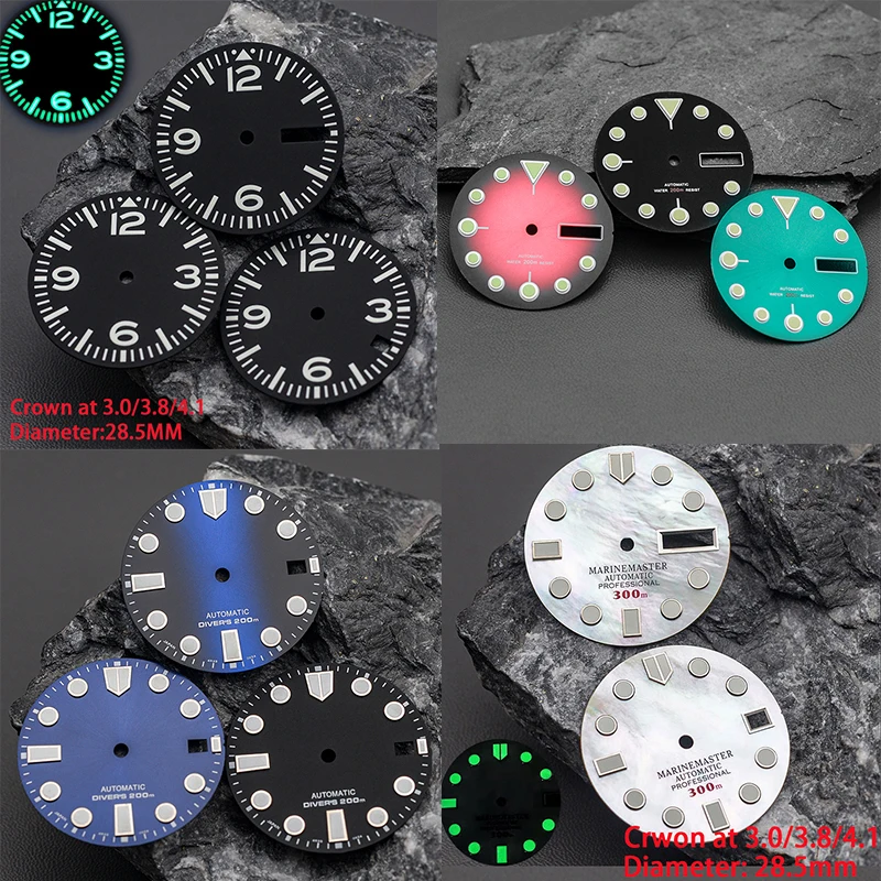 Quadrante Dell'Orologio Da 28.5Mm Logo Del Marchio Personalizzato Fit Seiko Skx007 6105 Skx009 Srpd Tonno Monster Turtle Orologio Da Uomo Seiko 7 S26 