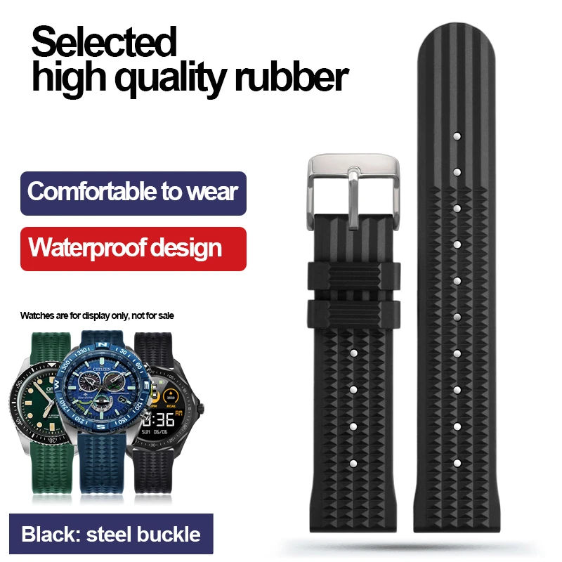Per Seiko Iwc Watch Cinturini In Silicone Sharkey Mm300 Sbdx001 6105 Cinturino Impermeabile Cinturino In Gomma Morbida Waffle 20Mm 22Mm