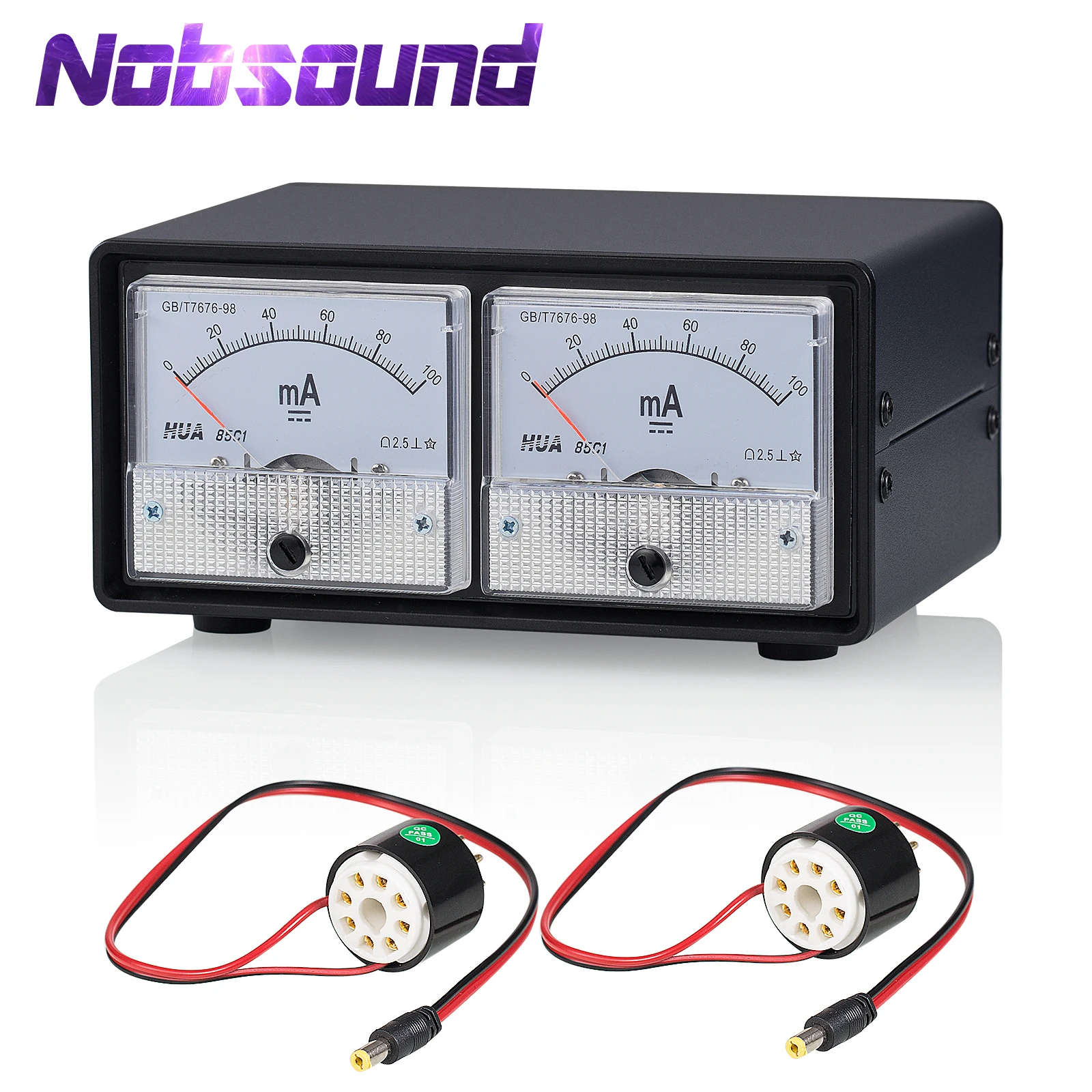 Nobsound Tester Per Sonde Di Corrente A Doppia Polarizzazione A 8 Pin Doppio Misuratore Di Ampere Grande Per Tubi El34,Kt88,6L6,6V6,5881,6550,Kt66,Kt1