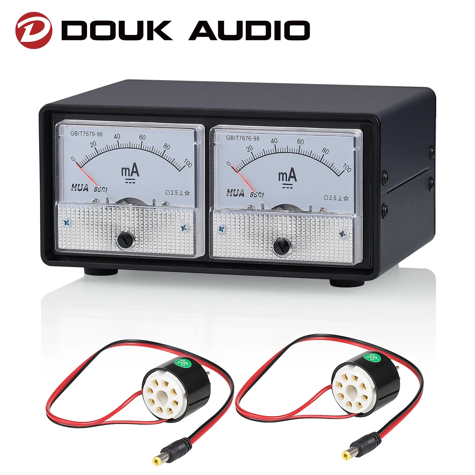 Douk Audio Tester Per Sonde Di Corrente A Doppia Polarizzazione A 8 Pin Doppio Misuratore Di Ampere Grande Per Tubi El34,Kt88,6L6,6V6,5881,6550,Kt66,K