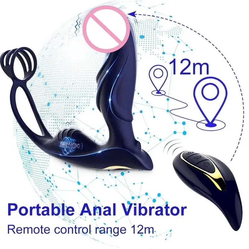 Glutei Automatico Uomo Automatico Castità Gabbia Plug Uomo Inserimento Anello Anale Per Uomo Donna Vibratore Penisring Cotone