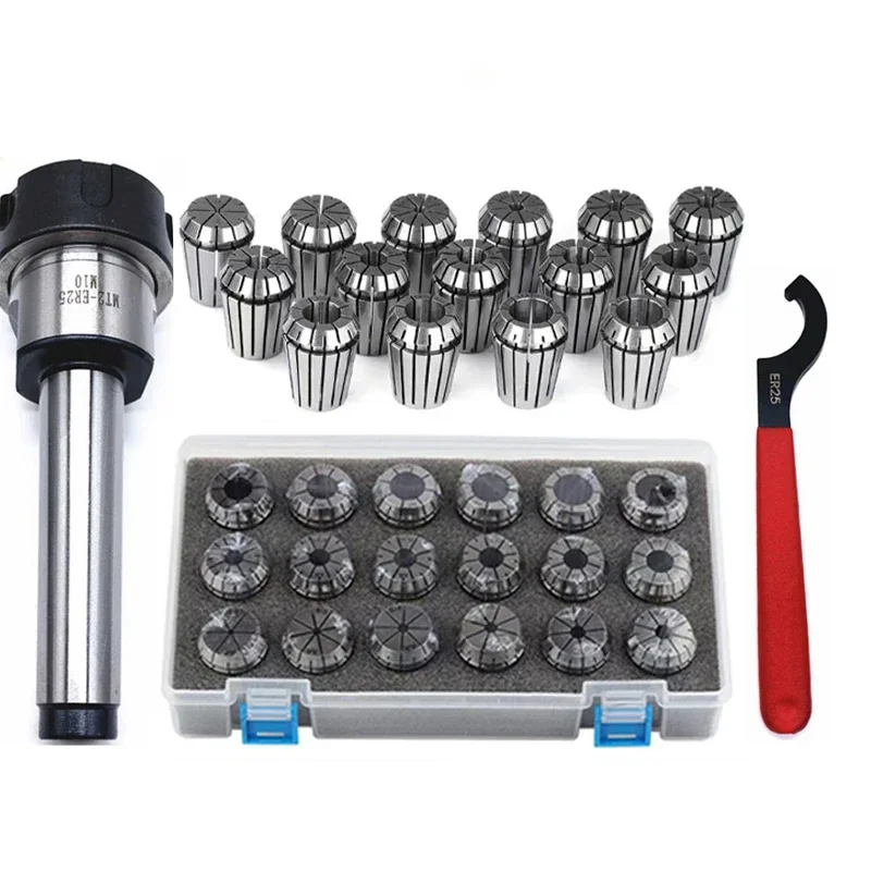 Er25 Collect Mtb2 Mtb3 Mtb4 Er25 Morsetti A Molla Chuck 15Pcs Portapinze Morse Cone Holder Mt2 Mt3 Mt4 Er25 Collect Set