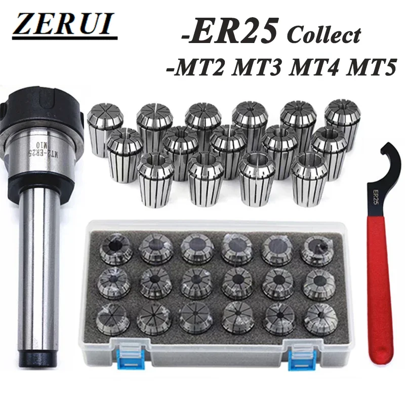 Er25 Collect Mtb2 Mtb3 Mtb4 Mtb5Er25 Morsetti A Molla 15 Pz Mt2 Er25 M12 Er25 Pinza Chuck Morse Cone Holder Set