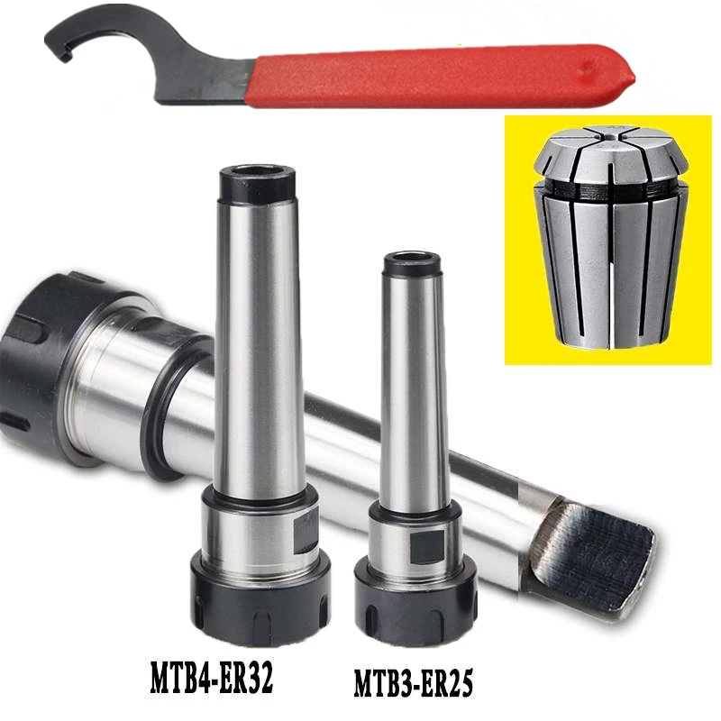 Er32 Morsetti A Molla 9 Pcs Mt2 Er32 Mt3 Mt4 Er32 1 Pcs Er32 Chiave 1 Pcs Collet Mandrino Morse Holder Cono Per Strumento Di Fresatura Cnc Tornio