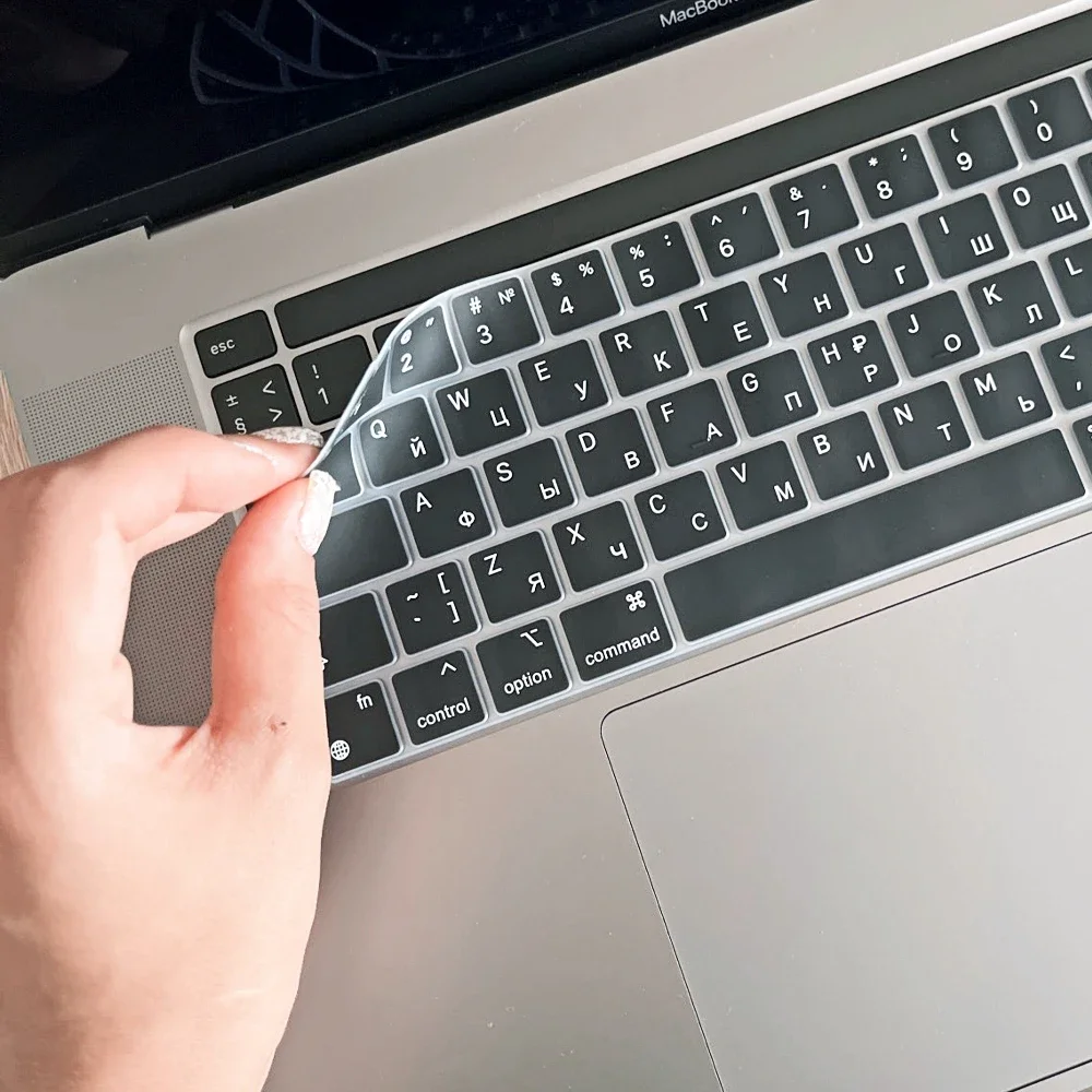 Russian Ukraine Eu Us Soft Silicone Keyboard Cover Protector Skin Per Macbook Pro Air 13 15 14 16 M1 A2337 Muslimah