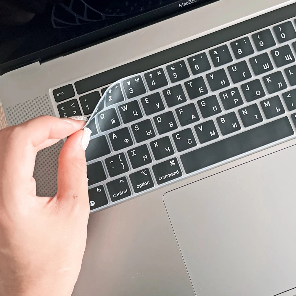 Russian Ukraine Eu Us Soft Silicone Keyboard Cover Protector Skin Per Macbook Pro Air 13 15 14 16 M1 A2337 Muslimah