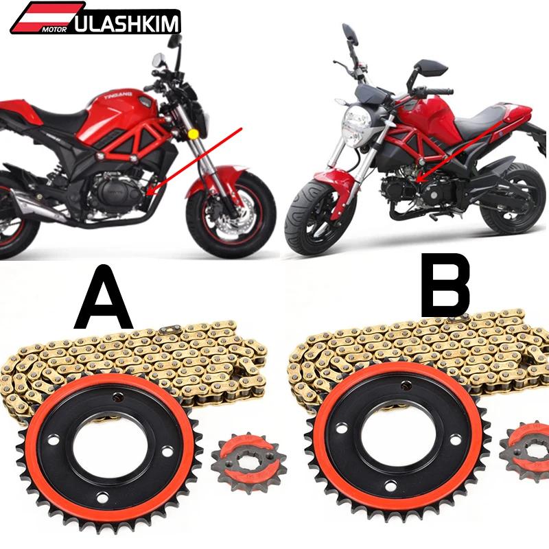 M3 Msx125 Motorcycle Oil Gear Chain For Honda M3 Msx125 Msx 125 Original Silent Pinion Racing Chain Gear