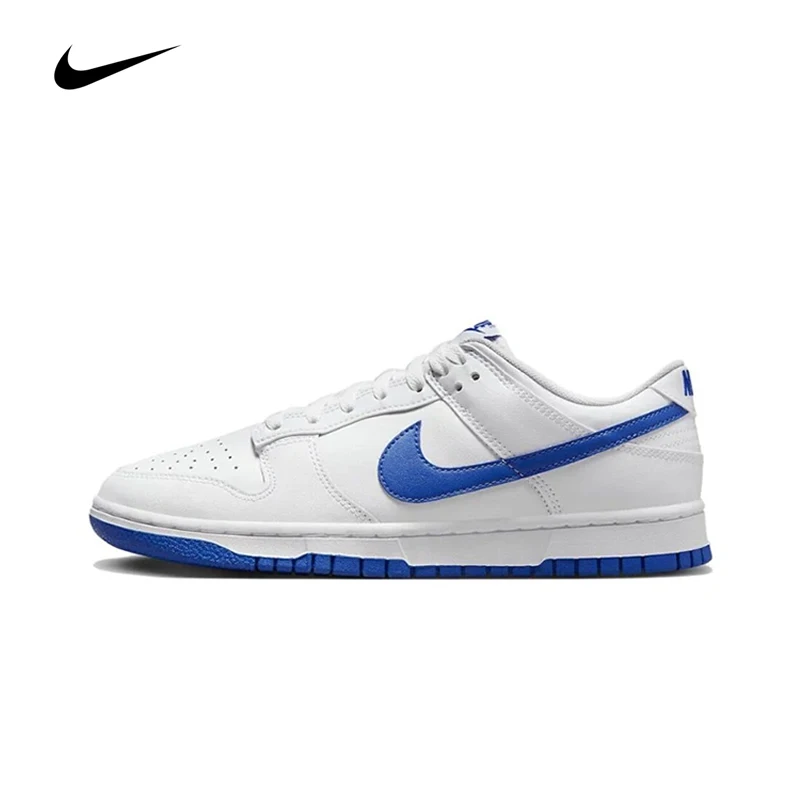 Scarpe Da Skateboard Da Uomo Originali Nike Dunk Low 'Hyper Royal Antiurto Scarpe Da Ginnastica Bianche Blu Resistenti All'Usura Dv0831-104