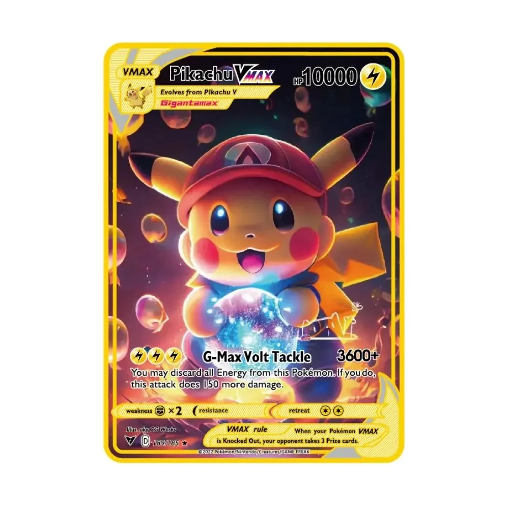 10000 Punti Arceus Vmax Pokemon Carte In Metallo Carta Fai Da Te Pikachu Charizard Golden Limited Edition Carte Da Collezione Per Giochi Regalo Per Ba