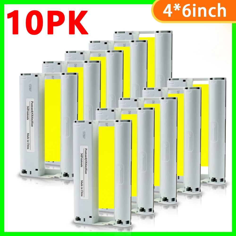 5/10Pcs Cassette Kp 108In Cartuccia Compatibile Per Canon Selphy Kp-108In Kp-36In Cp1200 Cp1300 Cp910 Cp900 Compact Photo Printer