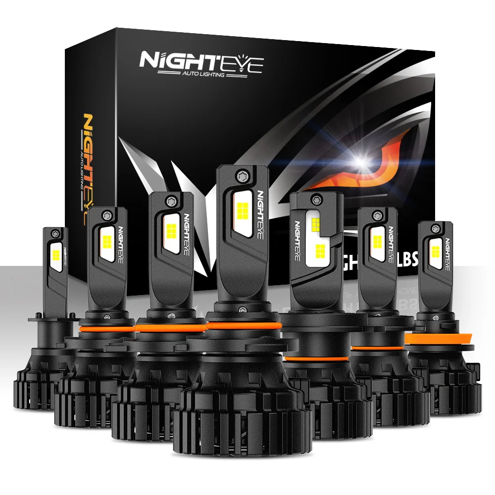 Nighteye 45000Lm H4 H7 Led Lampadine Per Fari Auto Canbus 120W H11 H8 H9 9005 Hb3 9006 Hb4 Lampade Per Auto 6500K Led Bianco 12V Luci Per Auto
