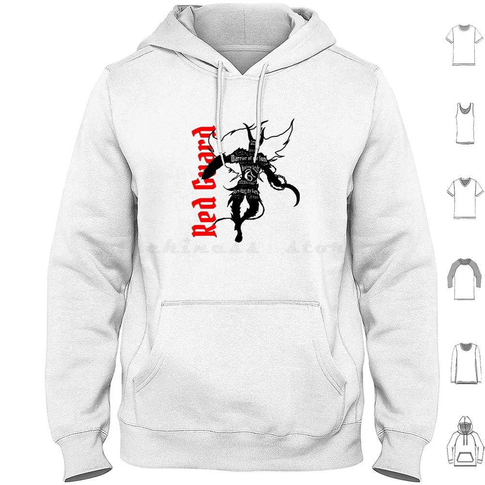 Guanti Ganasce Del Leone Red Guard Silhouette Felpa Con Cappuccio In Cotone Manica Lunga Guanti Ganasce Del Leone Red Guard Silhouette