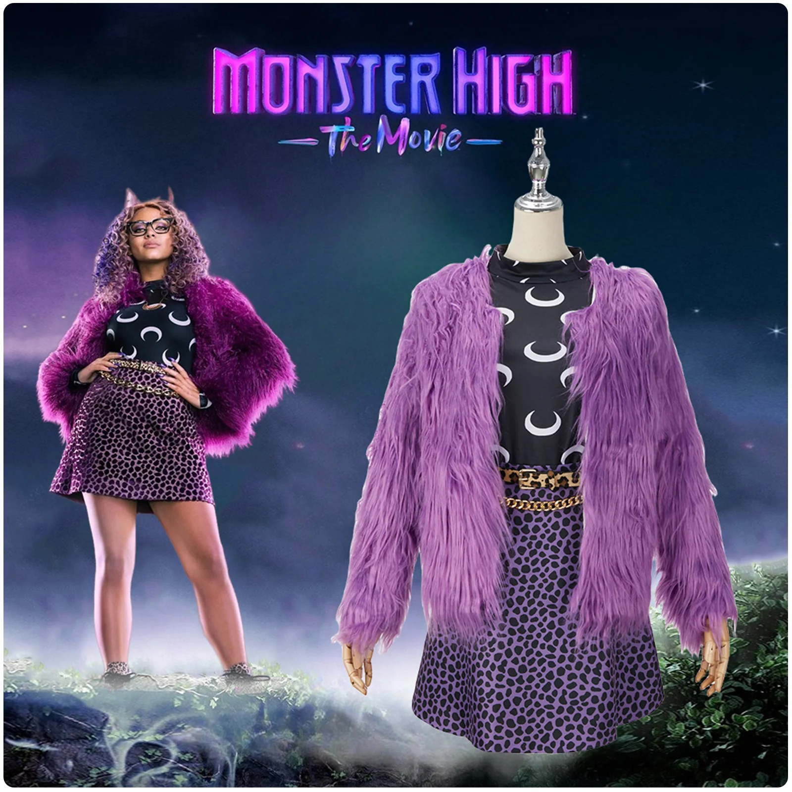 Monster High Cosplay Franky Stein Clawedin Wolf Draculaura Cosplay Costume Suit Femminile Cosplay Dress Costumi Di Halloween Outfit