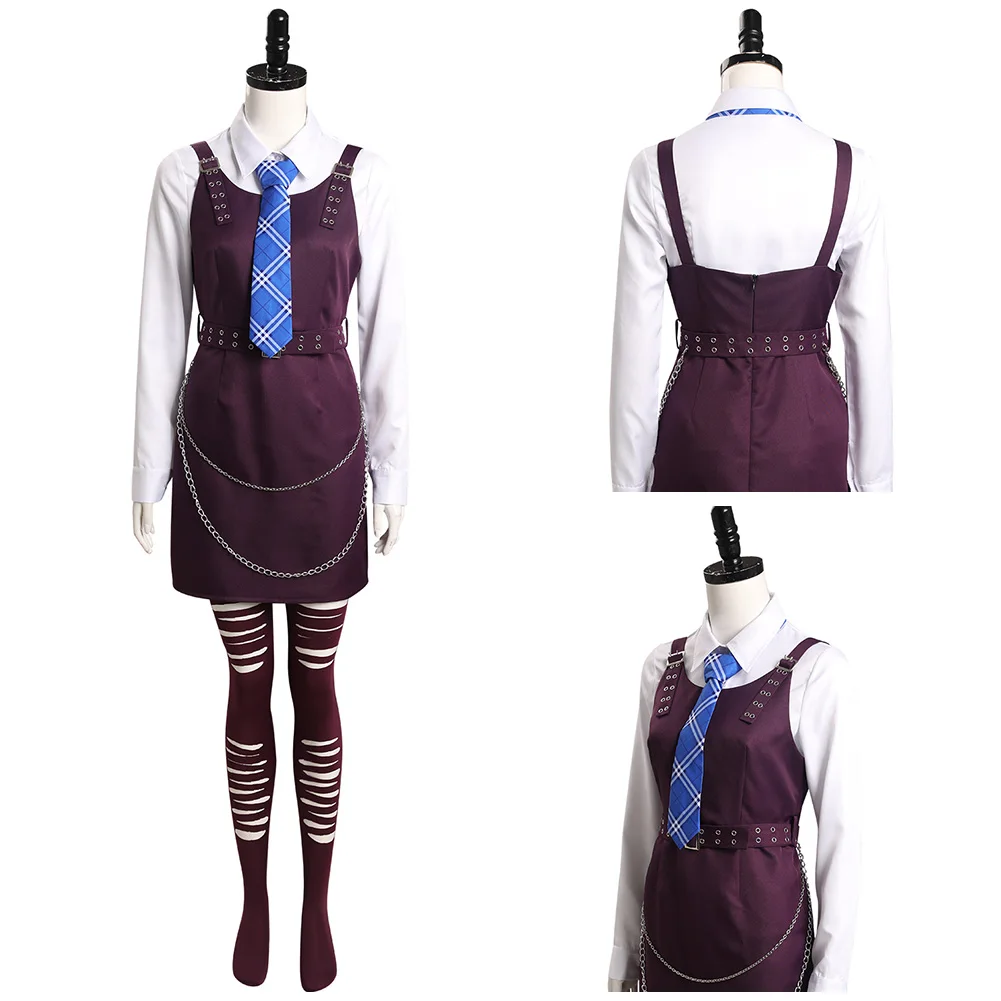Monster Cos High Franky Stein Cosplay Costume Dress Outfit Halloween Carnival Suit