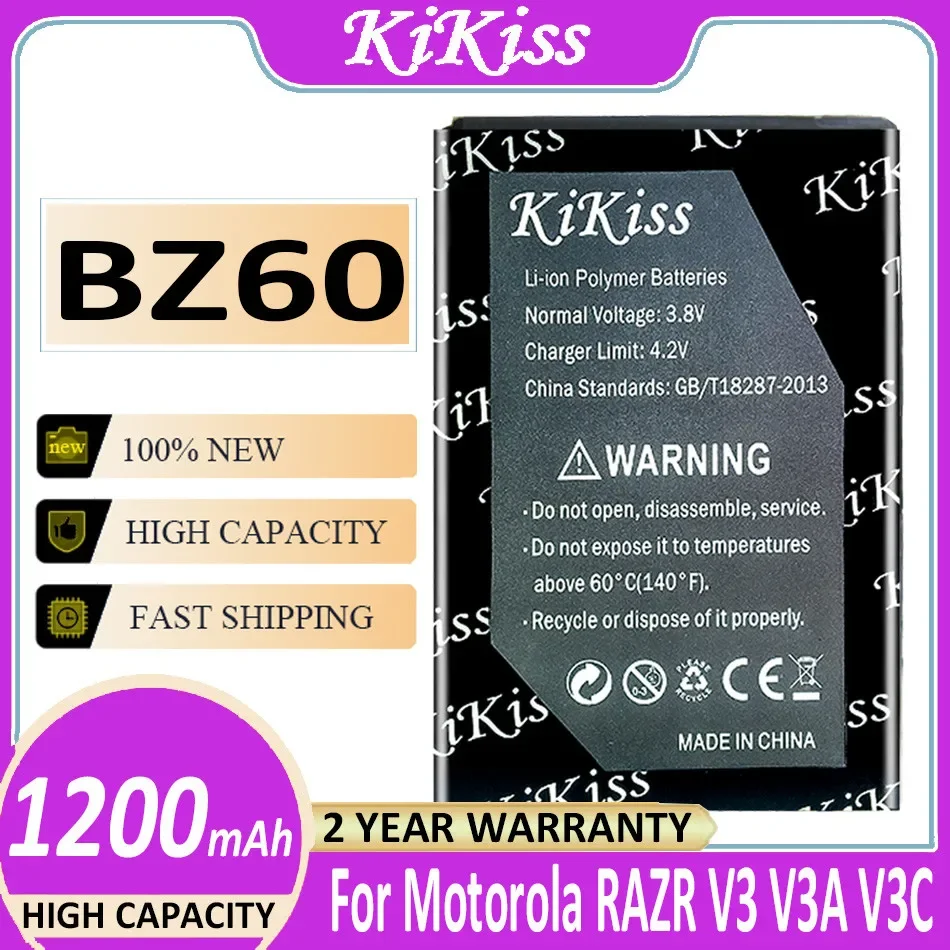 Batteria Kikiss Bz60 Bz 60 Per Motorola Razr V3 V3A V3C V3I V3M V3T V3Xx V6 Batteria Potente Batteria