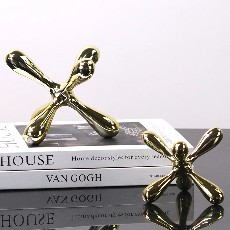 European Style Creative Home Decorations Paper Town Light Luxury Model Room Decoration Geometric Resin Sales Office Decoration
