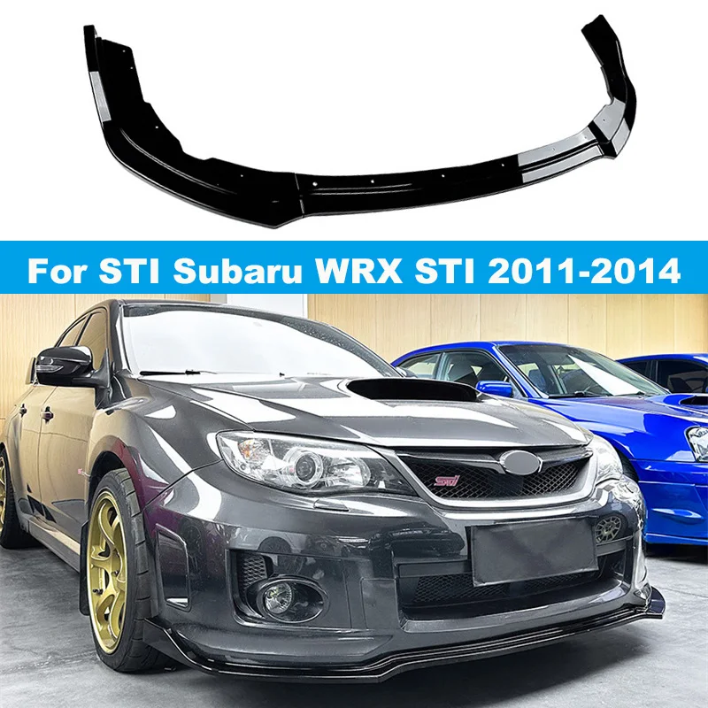 Gloss Auto Auto Paraurti Anteriore Inferiore Lip Splitter Diffusore Body Kit Spoiler Paraurti Protezione Per Sti Subaru Wrx Sti 2011-2014